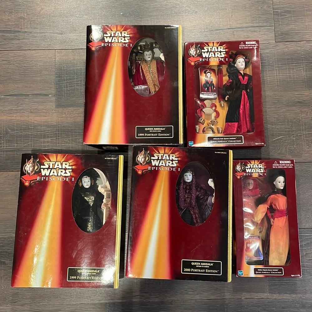 Star Wars Collectors: Queen Amidala, five collector dolls